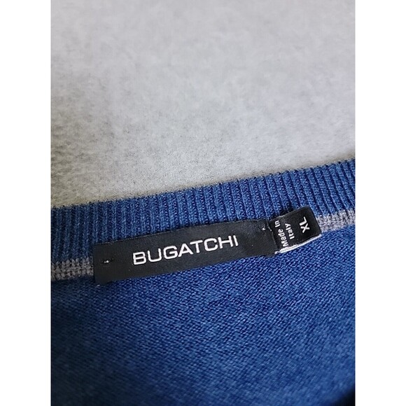 Bugatchi Sweater Mens XL Pullover Gray Knit Merino Wool Crewneck Lightweight - Picture 2 of 10